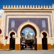 Bab Bou Jeloud Gate in Fez, a historical landmark in Morocco