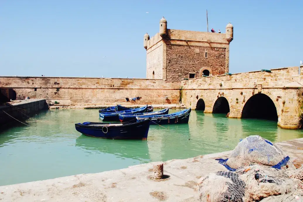 Fortezza Skala e porto dei pescatori di Essaouira – Tour del Marocco di 13 Giorni da Casablanca