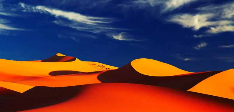 Dunas vermelhas sob um céu azul intenso – Roteiro de 4 Dias no Marrocos com Deserto a Partir de Fez