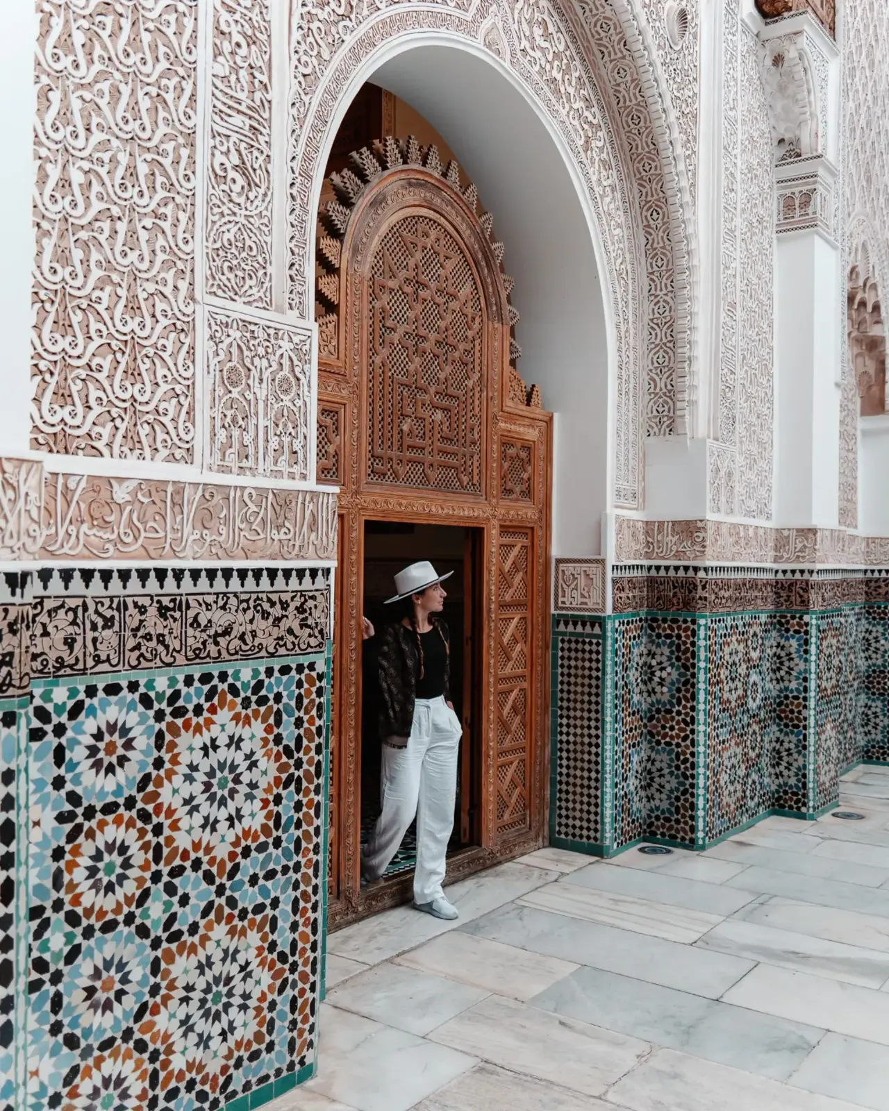 Local guides in traditional dress in Marrakech with Traveling Morocco